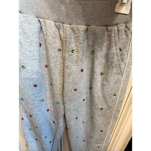 Lola The Boys Girl's Rhinestone Embellished Sweatshirt & Pants Set Gray Size 12 - Picture 15 of 15